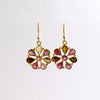 #1 Pandora Earrings - Pink Tourmaline Flower Earrings