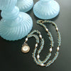 #6 Lilah Lovers Eye Necklace - Turquoise Pearls