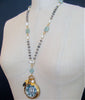 #6 Antigua III Sailor's Valentine Necklace-Aquamarine Labradorite