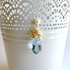 Diana VI Aquamarine Pearls Earrings