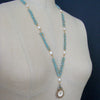 #8 Lilah Lovers Eye Necklace - Turquoise Pearls