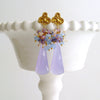 #1 Lavender Chalcedony Cluster Earrings - Lorenia Earrings