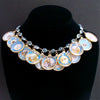#1 China Doll Aqua Blue Necklace - Blue Topaz Minature Porcelain Plates