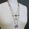 #9 Le Papillon XIII Necklace - Amethyst Butterfly Silverite White Topaz