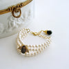 #4 Lissa Bracelet - Triple Strand Pearl Bee Bracelet