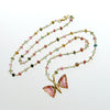 #1 Le Papillon X Necklace - Tourmaline Watermelon Tourmaline Butterfly Pendan
