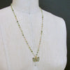 #7 Le Papillon XII Necklace - Green Tourmaline Butterfly Pastel Tourmaline