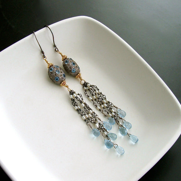 2-harmonie-earrings-diamond-blue-topaz-pearls-tassel-duster-earrings