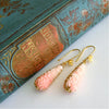#3 Lucy Earrings - Carved Shell Dangle Earrings