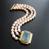 #2A Tricia II Bracelet - Pearls Aquamarine Clasp