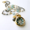 #2 Antigua III Sailor's Valentine Necklace-Aquamarine Labradorite