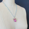 #5 Delphine Necklace - Pink Topaz Blue Topaz Emerald Citrine Rose Quartz