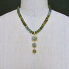 #4 Lissone II Necklace - Moss Aquamarine Venetian Triple Intaglio Pendant