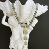 #2 Lissone II Necklace - Moss Aquamarine Venetian Triple Intaglio Pendant