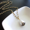 #2 Chantilly IV Necklace - Flamball Pearl Diamonds