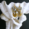#4 Irielle III Earrings - Ammonites Labradorite Champagne Citrine Topaz Pyrite