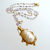 #1 Guinevere III Necklace - Ametrine Amethyst Mother of Pearl Scent Bottle