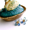 #2 Flori Earrings - Fluorite Kyanite Flower Post Earrings