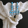 #4 Aveline Earrings - Turquoise Diamond Chandelier Earrings