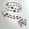 #1 Le Papillon XIII Necklace - Amethyst Butterfly Silverite White Topaz