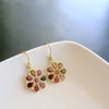 #3 Pandora Earrings - Pink Tourmaline Flower Earrings