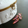 #5 Bacchus Rose Venetian Glass Cameo Intaglio Earrings
