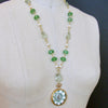 #8 Genovesa Necklace - Green Fluorite Prasiolite Sailors Valentine Necklace
