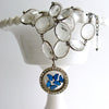 #4 Kaleidoscope de Papillon III Necklace - Rock Crystal Silver Paste Locket