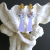 #2 Lavender Chalcedony Cluster Earrings - Lorenia Earrings