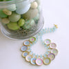 #4 China Doll Whimsical Cottage Necklace - Seafoam Chalcedony Miniature Plates