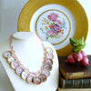 #2 China Doll Pink Necklace  Pink Quartz Pink Plates