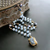 #3 Roisin Layering Necklace - Aquamarine Coin Pearls