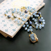 #2 Roisin Layering Necklace - Aquamarine Coin Pearls