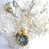 #4 Antigua III Sailor's Valentine Necklace-Aquamarine Labradorite