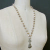 #5 Lynnette Necklace - Champagne Mystic Moonstone Sterling Lions Paw Amulet