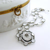 #2 Claire Necklace - Rock Crystal Victorian Silver Paste Pendant