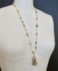 #8 Elise IV Necklace - Multi Moonstone Victorian White Agate Fob Necklace