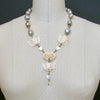 #6 Les Anges Espiegles Necklace - Gray Baroque Pearls EcoIvory Cherubs