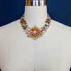 #5 Clarissa Necklace - Afghani Tourmaline Pink Pinchbeck Clasp