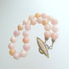 #2 Dahlia III Necklace - Morganite Beryl Pink Zircon MOP Opal Necklace