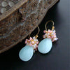 #4 Seraphine Earrings - Amazonite Pink Topaz Lavender Opal Pink Quartz