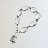 #1 Key to Your Heart Bracelet - Rock Crystal Sterling Silver Heart Bell Charm