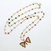 #1 Le Papillon VI Necklace - Tourmaline 18k Gold Tourmaline Butterfly