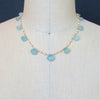 #5 Les Coquilles de la Mer Necklace - Aquamarine Carved Shells Pearls