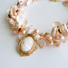 #3 Shell of an Idea IV Necklace - 14k Gold Angelskin Coral Cameo Shells