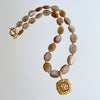 #1 Abagail Necklace - Brown Moonstone Sardonyx Cameo Pendant