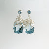 #1 Diana IV Earrings - Blue Topaz Moonstone Seed Pearls