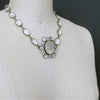 #6 Claire Necklace - Rock Crystal Victorian Silver Paste Pendant