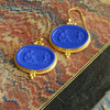 #5 Manarola Earrings - Cobalt Blue Intaglios