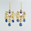 #1 Laudine Earrings - Tanzanite Opal Cluster Chandelier Earrings